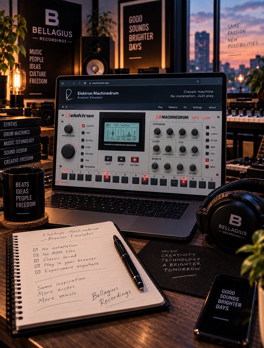 beshopstudio's tweet photo. A classic drum machine now lives in your browser

A browser-based Elektron Machinedrum emulator is now playable without installing software or using ROM files, bringing the iconic drum-synthesis and sequencing workflow straight into a web browser. https://t.co/Clks73zR2W