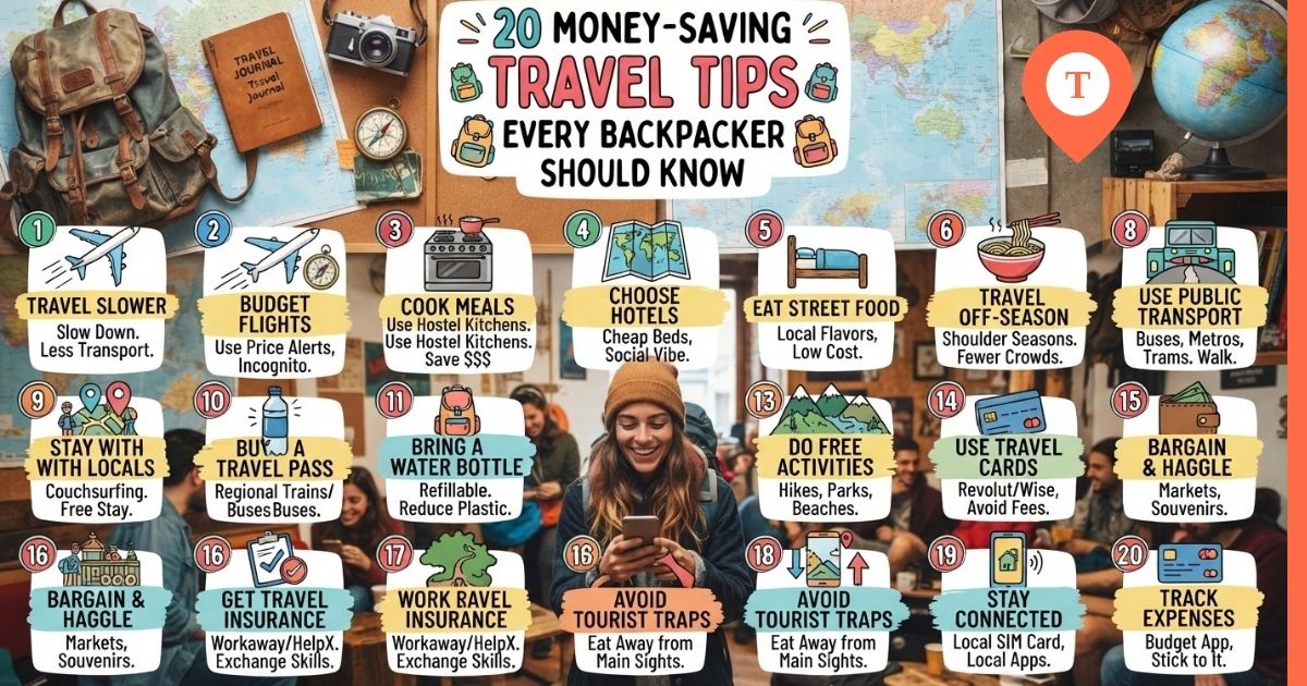 Travelabc_net's tweet photo. 20 practical money-saving tips for backpackers — from flight booking tricks to food hacks that can cut your daily travel budget by 30-40%.

https://t.co/Cc0UoL4xx9

#moneysavingtraveltips #backpackertraveltips #howtosavemoneywhiletraveling https://t.co/I8inAWMdOV