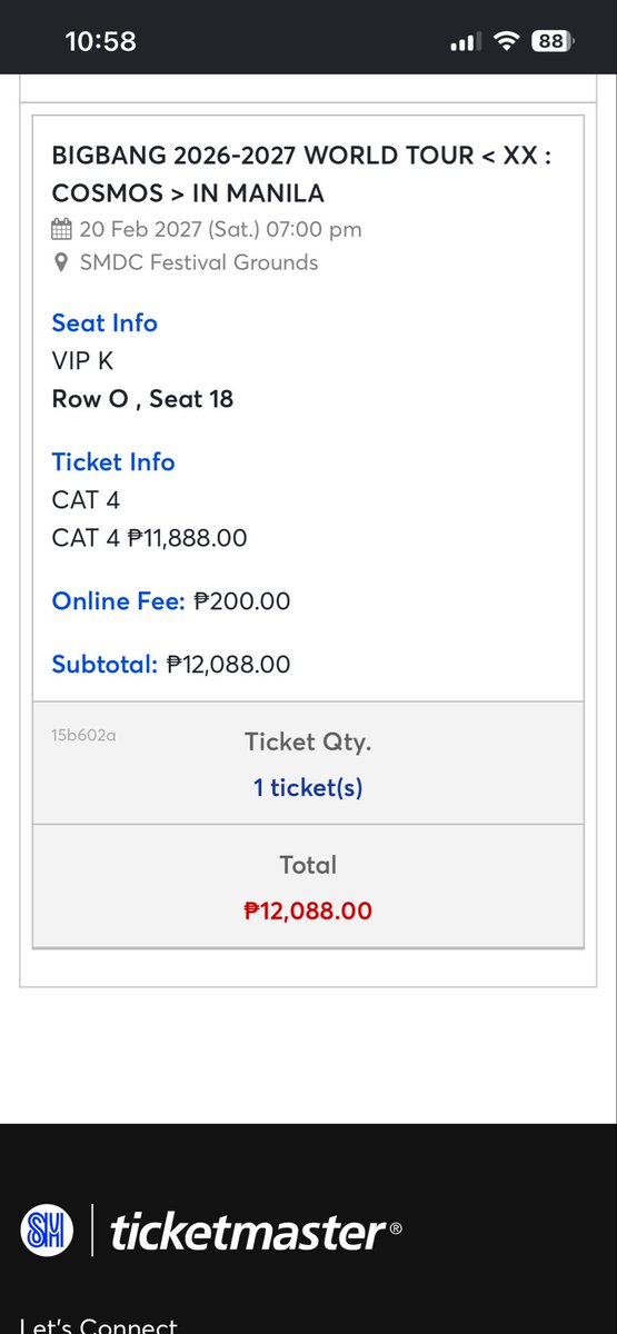 TokkiGd's tweet photo. TICKET SECURED!!! 😭💛💛 SEE YOUUU BIGBAAAANG AAAAHHH IM SUPER EXCITED 😭😍 anyone here sa vip k section??? pasama po huhu mag isa lang meeee hehehehe https://t.co/h2E4dtoVz0
