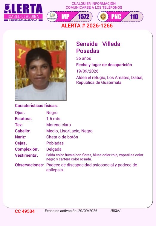 SCSPGT's tweet photo. ¡Ayúdanos a encontrar mujeres desaparecidas en Guatemala! 🚨

Si tienes alguna información, comunícate al 1572 y 110. ☎️ https://t.co/JxFCWme6TE
