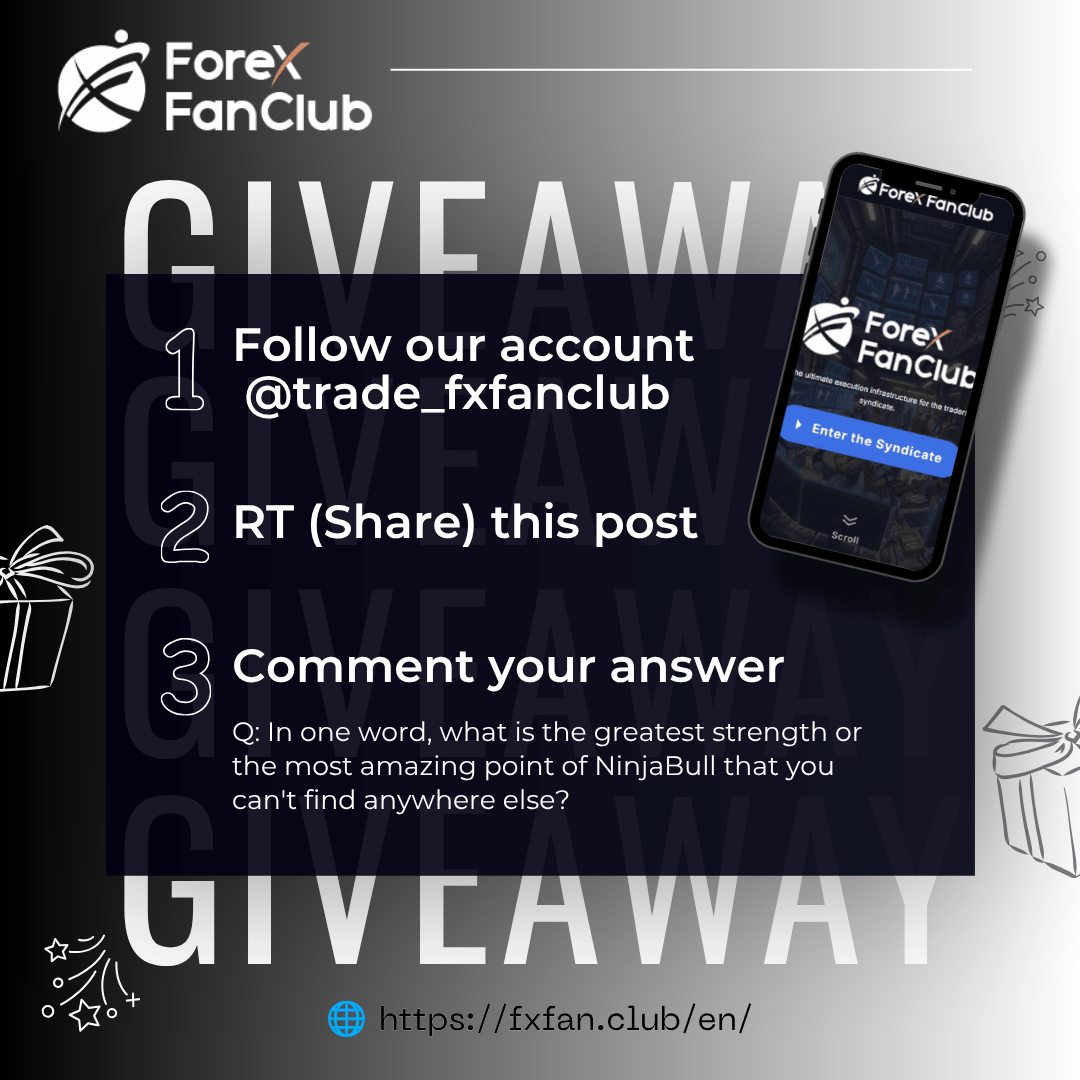 trade_fxfanclub's tweet photo. ✨ It's time for this week's giveaway ✨

10 lucky winners will receive 3 USDT💰🔥

How to enter:
❶ Follow 
@trade_fxfanclub

❷ RT (Share) this post
⚠️ Please ensure your account is set to public.

❸ Leave a comment answering: 
In one word, what is the greatest strength or the most amazing point of NinjaBull that you can't find anywhere else?

📅 Campaign Period:
September 22, 2026, 1:00 PM – September 28, 2026, 11:59 PM (GMT+8)

🎖️ Winners announced:
September 29, 2026, 1:00 PM (GMT+8)

Prizes (3USDT) for Giveaway will be distributed via the Polygon network.
We do not support BEP20 or other networks. Please ensure you have a compatible wallet address ready before participating✨

Have you all completed your Forex FanClub registration yet?
Real-time AI market sentiment, broker rebate comparisons, and trading calculators, all in one dashboard.

There are so many incredibly useful features here! Be sure to check it out right here: https://t.co/pUikkwTWGO

If you have any questions, feel free to ask us anytime!

#Giveaway #USDT #CryptoGiveaway #Forex #Trading #Airdrop #ForexFanClub
