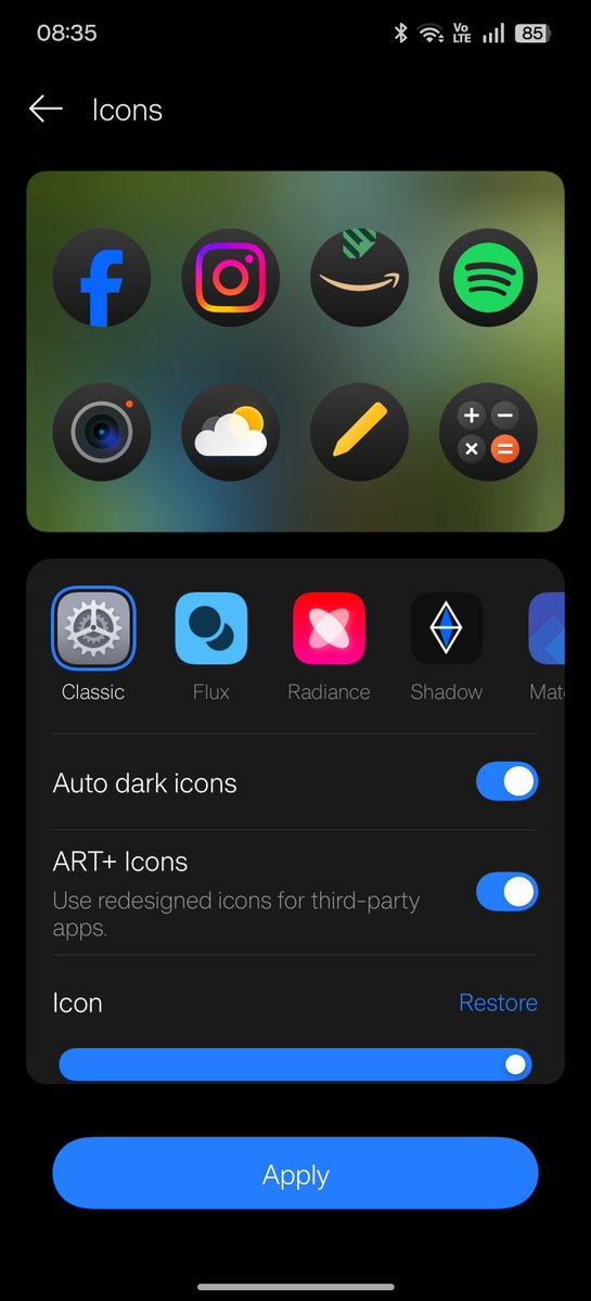 BalwadaAryan's tweet photo. @rudran181 @thisisstym Standard OxygenOS Auto Dark Icons, Completely Rounded https://t.co/pWDGrHEXk7