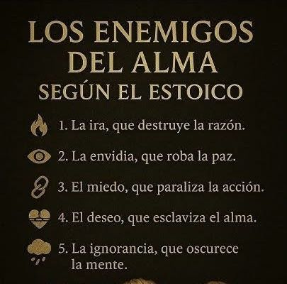 MartaCecilia36's tweet photo. Los enemigos del alma según lo estoico: https://t.co/d7BR6XE7gf