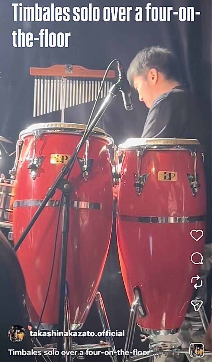 TakashiAsakusa's tweet photo. Funk with a four-on-the-floor beat.
Funky BeatにTimbalesをぶち込む🥁
この感じ気持ちいい〜〜〜👍
@LPPercussion @moridaira_mi
https://t.co/8O1EzAOdZ9
#TimbalesSolo #Funk #Percussion #LatinPercussion https://t.co/8qIefha0yg