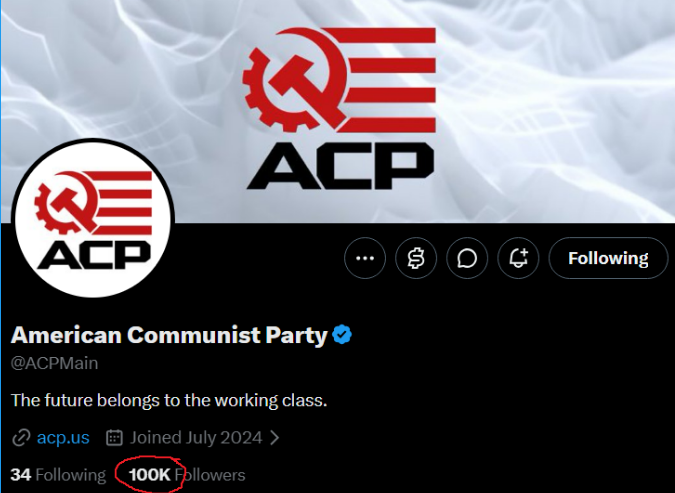 CDMorlock's tweet photo. THERE IS A SPECTRE HAUNTING LEFTISM IN AMERICA

DSA 44 Years (15 years on social media) 

vs.

ACP 2 Years (2 Years on social media) https://t.co/UfhM1fVLX2