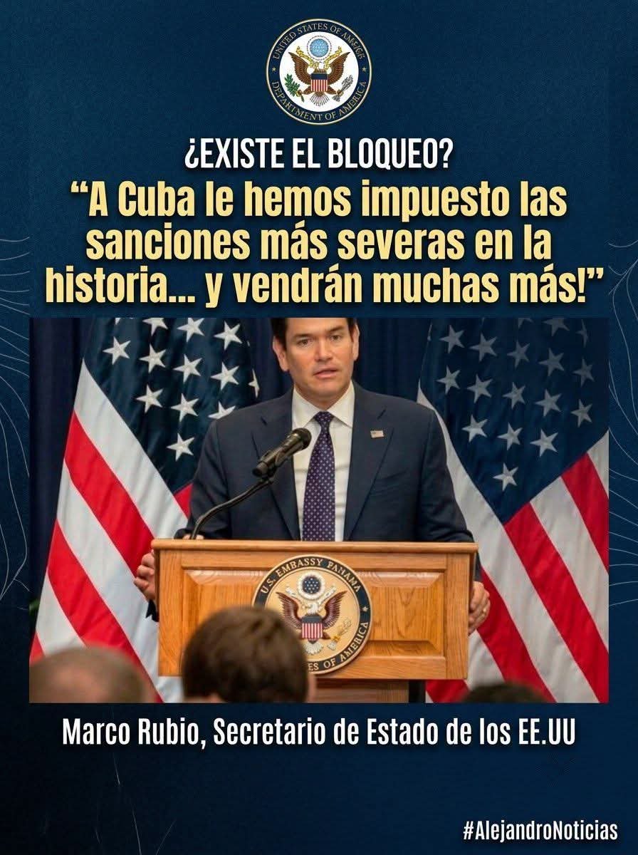 Smith_inf's tweet photo. 🤔 🇺🇸🇨🇺 El secretario de Estado de EEUU, Marco Rubio, reconoció de la relación bilateral con Cuba, en entrevista exclusiva concedida a Noticias RCN y NTN24 en Colombia, desmontando con una sola frase la retórica que él mismo repitió durante años sobre la inexistencia del bloqueo. https://t.co/NdHLmflb80