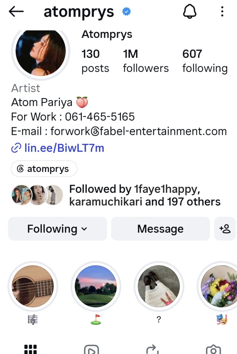 gracewo18038651's tweet photo. Atom's Instagram is finally back to 1M followers! 🥺 If you haven't followed the account yet, please do. 🍑🍑🍑

https://t.co/YGmxEL8xjx

#AtomPariya https://t.co/i422OBEq0F