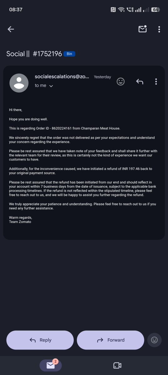 SocialThe20325's tweet photo. @zomato @zomatocare @Swiggy Just acptng the mstk and gvng bk my money will not work, who will be accountable for the theft, and this scam. I don't need refund, you need to answer, why it happened, who is responsible, and then compensate for your wrong deeds, or else your refund is sufficient for court case. https://t.co/BoCILUh2uM