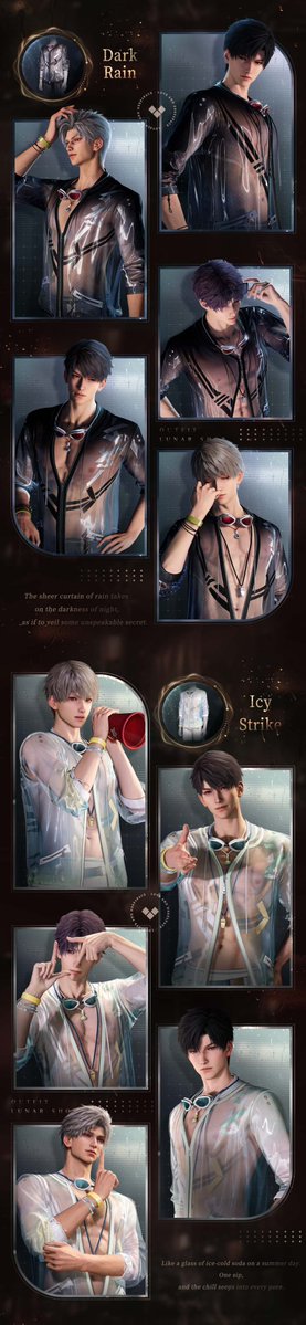 Love_Deepspace's tweet photo. New Arrivals in [Lunar Shop]
New Outfits and Accessories and cumulative rewards from past solo Limited Wish Pools will be permanently available in Lunar Shop!
New Interactive Outfit. Style his look your way!

💫In-Store At: 05:00, Sept. 22 (Server Time)
After 05:00 on Sept. 22 (server time), Go to [Shop > Exchange > Lunar Shop].
New Outfits and Accessories, and the cumulative rewards accessories and Photo Poses in previous solo Wish Pools will be permanently available in Lunar Shop!
Use [Lunar Emblems] to exchange for these items!

💫New Outfits and Accessories
✨His New Interactive Outfit is now available!
Two-Way Zipper, Zip It Your Way. In this collection's outfits, freely drag either end of the jacket zipper up or down. Style his look your way!
✨Buy each love interest's outfit and claim a matching universal hat as a bonus. Both you and he can wear it after the purchase.
↓Tap the image below to check out more outfit arrivals. Actual effects may vary in-game.

💫Cumulative Rewards from Past Solo Limited Wish Pools
Universal Accessories: [Dynamic Hairband], [Serene Dreams], [Silver Boundary], [Trendy Vintage Hat], [Marked by Love]
General Photo Poses: [Warm Embrace], [Silent Spark], [Close Behind], [Sweet Allure], [The Calmnest]

💫Exchange Note:
Rank Up 5-Star Lunar-Slot Memories to obtain [Lunar Emblems].
Use [Lunar Emblems] at Lunar Shop to buy Outfits, Accessories, Photo Poses, Stickers, and more!
———
🪐Official Discord: https://t.co/hKmnBAbbgu
🪐Download and Log in Now: https://t.co/bNEP8yM6bZ
#LoveandDeepspace #ANightThatNeverEnds