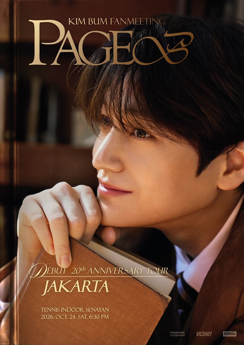 withusind's tweet photo. Cover dari chapter baru kita akhirnya resmi terungkap! ✨

Poster resmi KIM BUM Fan Meeting ‘PAGE∞’ akhirnya hadir, merayakan 20 tahun perjalanan luar biasa sejak debutnya sekaligus menandai dimulainya chapter baru.

Bersiaplah untuk membuka PAGE∞ berikutnya bersama KIM BUM. 🤍

#kimbumPAGE∞ #kimbumjakarta2026 #withusindonesia #kimbumfirstlove