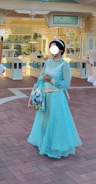 Mjkt1203's tweet photo. オーガンジーのオーバースカート、パークの衣装よりフレア分量多くしたけど個人的にはこの布量が好きなので結構満足。 https://t.co/07hYknaSRC