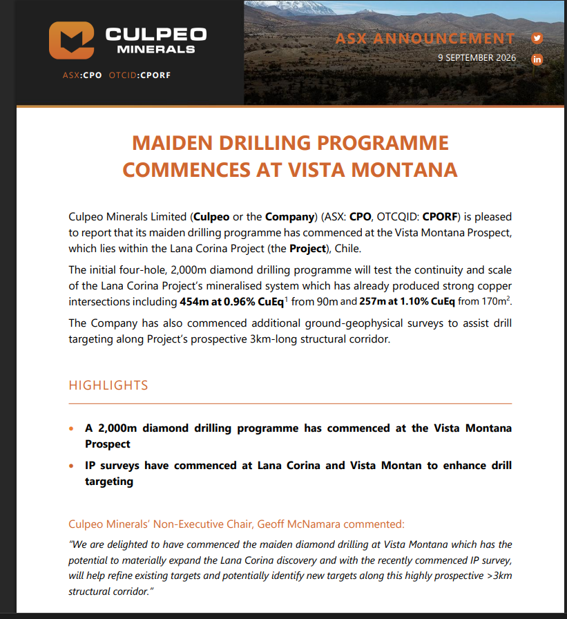 TheQuantist07's tweet photo. $CPO.AX 
#copper
Drilling commences https://t.co/FgQBHezUHr