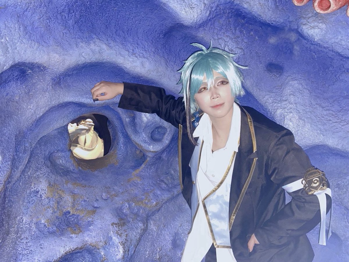 twst_03_F's tweet photo. 🦈｢ね〜みてみてぇ〜、オレとジェイドにそっくりなやつがいる〜｣

9/18🌊
 #Dハロ仮装2026 
 #Dハロ仮装ツイステ
 #Dハロ仮装 
 #twst仮装民と繋がりたい https://t.co/mczEEJ3Psd