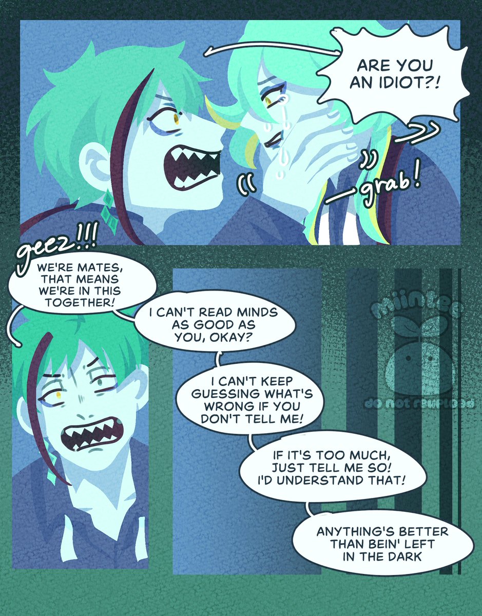 _miintee's tweet photo. twst oc 🦈💫 / fight (1/2) https://t.co/uYTHtrea9a