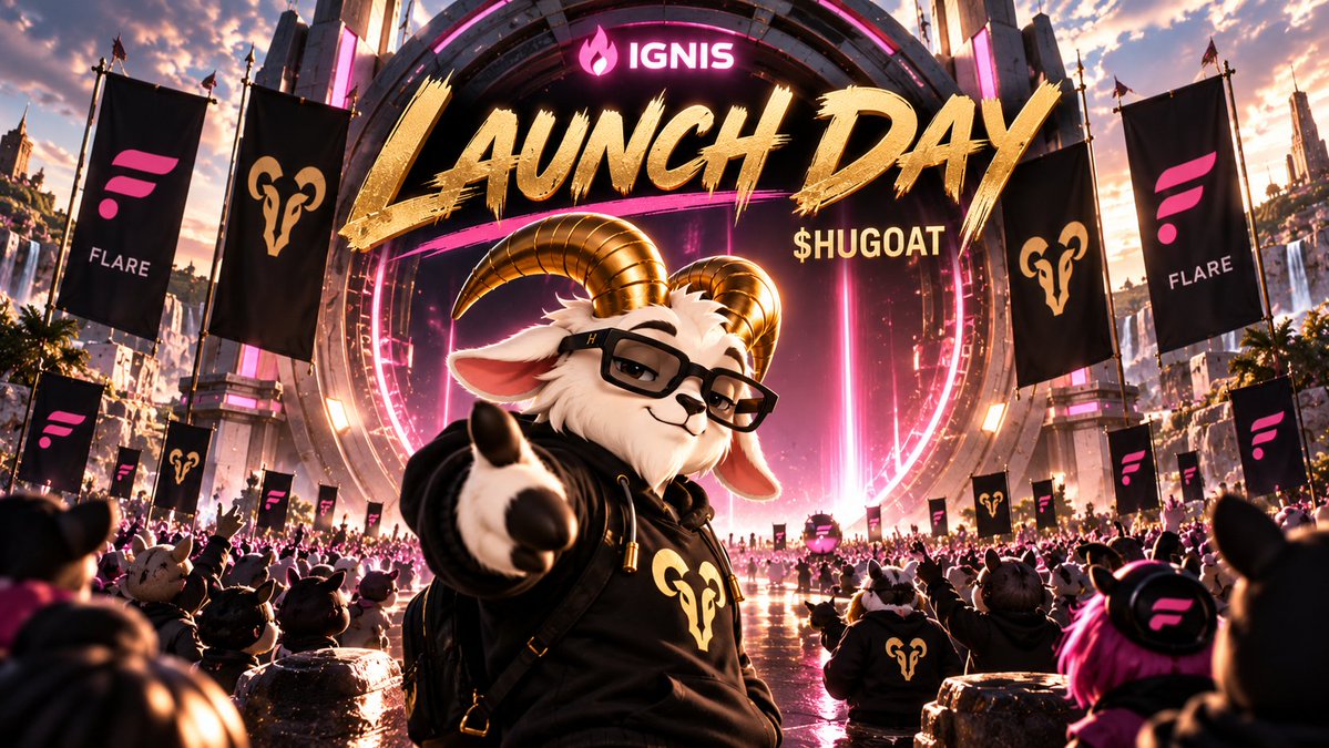 HugoatFLR's tweet photo. Let the memes begin. 🐐🔥— more laughs, more activity, more community, more chaos.
$HUGOAT is here to add a little goat energy to the ecosystem. 🐐
Big love to @ignisdotfun for giving creators a place to launch, experiment and build.
Let’s make some noise on Flare.
$HUGOAT $FLR https://t.co/VaGbeX6yne