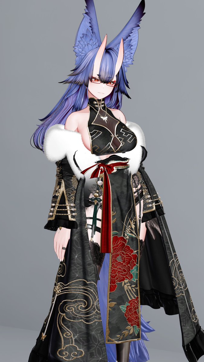 Sirokuro014's tweet photo. #真天狐ノ鬼姫_3D 
#無計画工房 
#VRChat https://t.co/6nuH4Zcau0