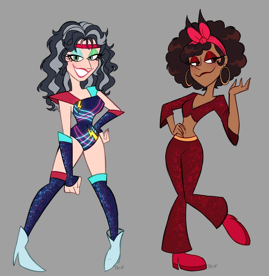 T0riVeee's tweet photo. + 80s girls too!
#HazbinHotel #Radiostatic #Yuriostatic #Yurimedia https://t.co/m7dXxgecdx