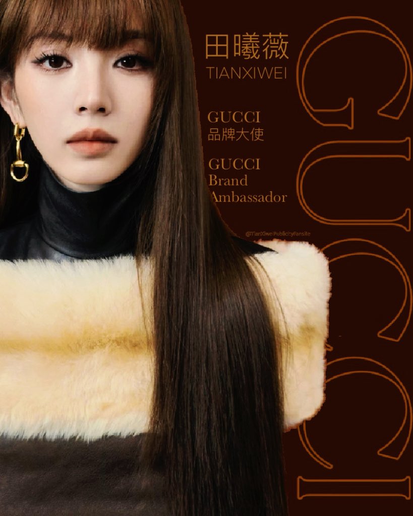 TianXiweiIntlPR's tweet photo. Congratulations to TianXiwei on becoming a GUCCI Brand Ambassador! Looking forward to a new chapter of style and elegance with GUCCI.
#TianXiwei #GUCCI #田曦薇 https://t.co/D3GA48dmnG