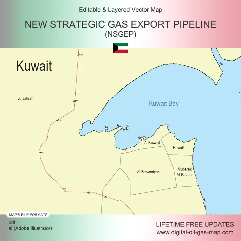 oilgasmaps's tweet photo. Map of New Strategic Gas Export Pipeline (NSGEP)
اسم المنتج: خريطة خط أنابيب تصدير الغاز الاستراتيجي الجديد

Country: Kuwait

Discover more: https://t.co/TWSYOECzrQ

#Kuwait #naturalgaspipeline #gaspipeline https://t.co/1XNSrcN8z4