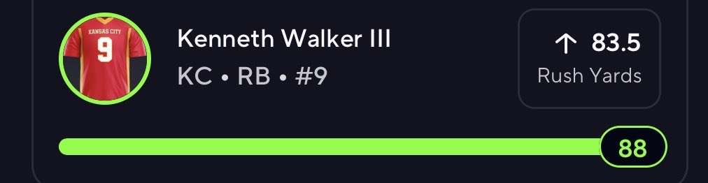 TurtleBetsDFS's tweet photo. ‼️ BANG CASH THE LAST POTD AND ALL BUMPS ‼️

Kenneth Walker III over 83.5 Rushing Yards 📈📈

AMAZING way to end the night off, but we already IN THE LAB for Monday Night Football tomorrow 😤😤 Make sure yall lock tf in with Turtle 🐢 

#Gambling𝕏 #NFL #NFLPicks #PrizePicks #Chiefs