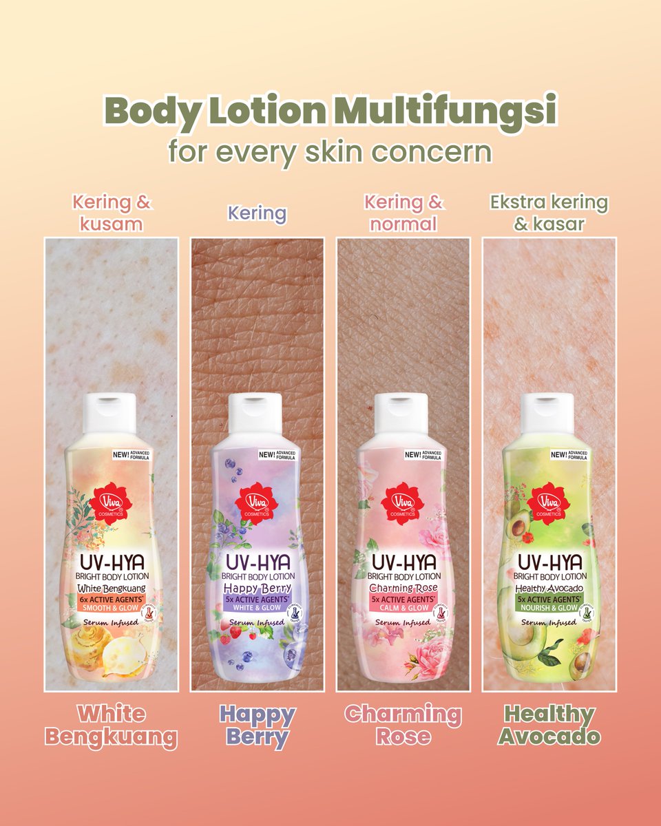 VivaCosmetics's tweet photo. 3. last but not least pake body lotion🧴✨
seharian tempur di kantor bukan berarti urusan kulit dilupain yaa 😤 UV-Hya Bright Body Lotion ini teksturnya ringan, nggak lengket, dan wanginya natural jadi nyaman dipake buat nemenin aktivitas seharian ✨🫶🏻 https://t.co/C8BTNjcx42