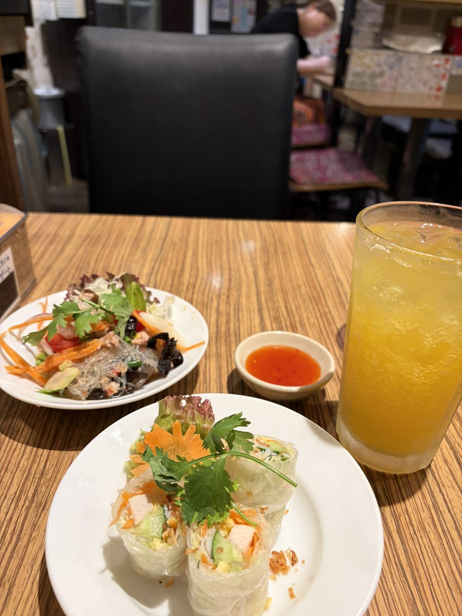 shiawaseayan's tweet photo. 2026.8.3 

二子玉川　
シミラン

ヤムウンセン
生春巻き好き🥰
〆麺 https://t.co/ioW2hqDFal
