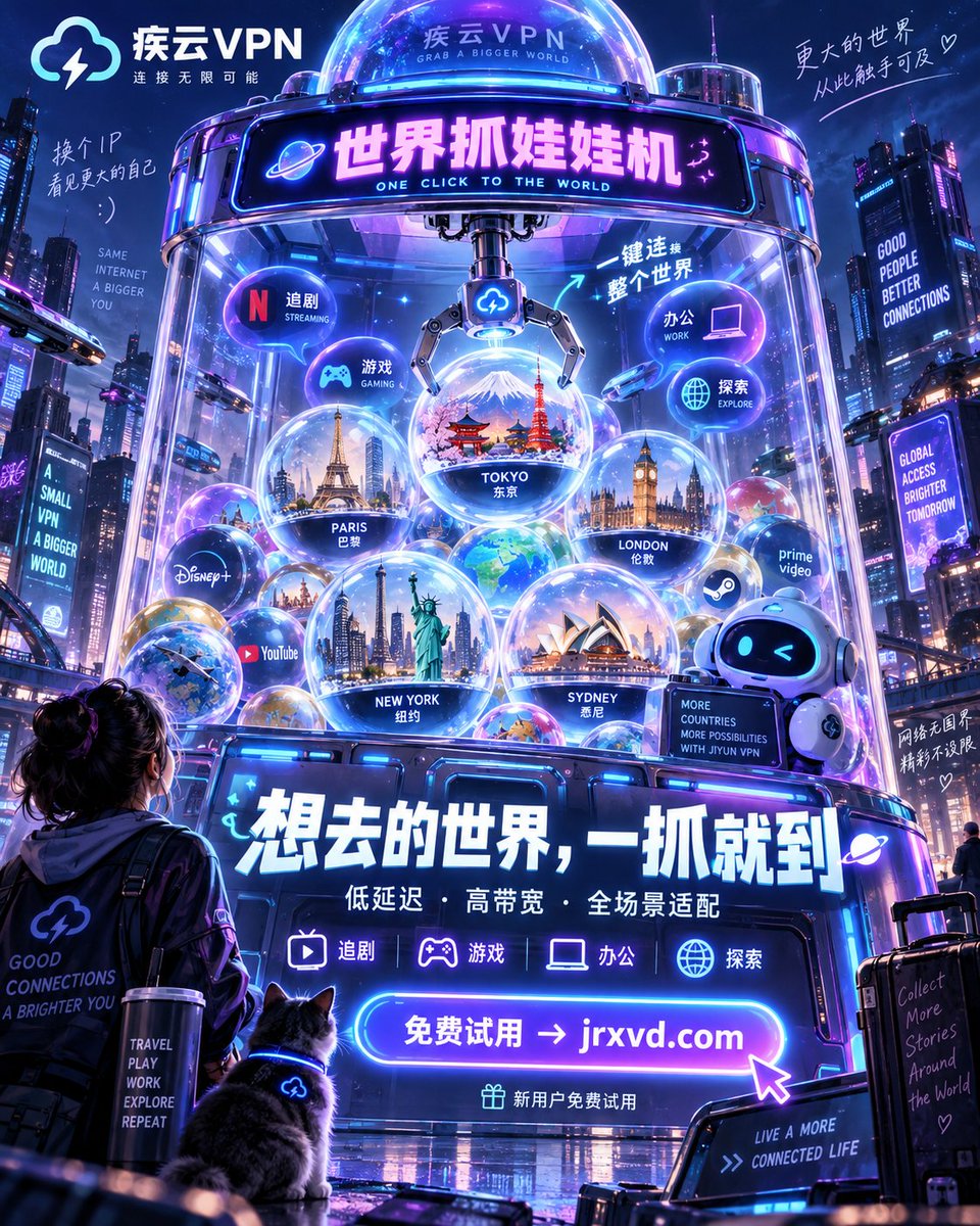 APerezAs's tweet photo. 这个世界不是加载出来的，是冲出去的。🚀
疾云VPN，让追剧、游戏、办公和探索都少一点等待，多一点痛快。

🎁 新用户免费试用

#疾云加速器 #疾云VPN #VPN #网络加速 #低延迟 #全球畅连 https://t.co/QT4mwKQse4
