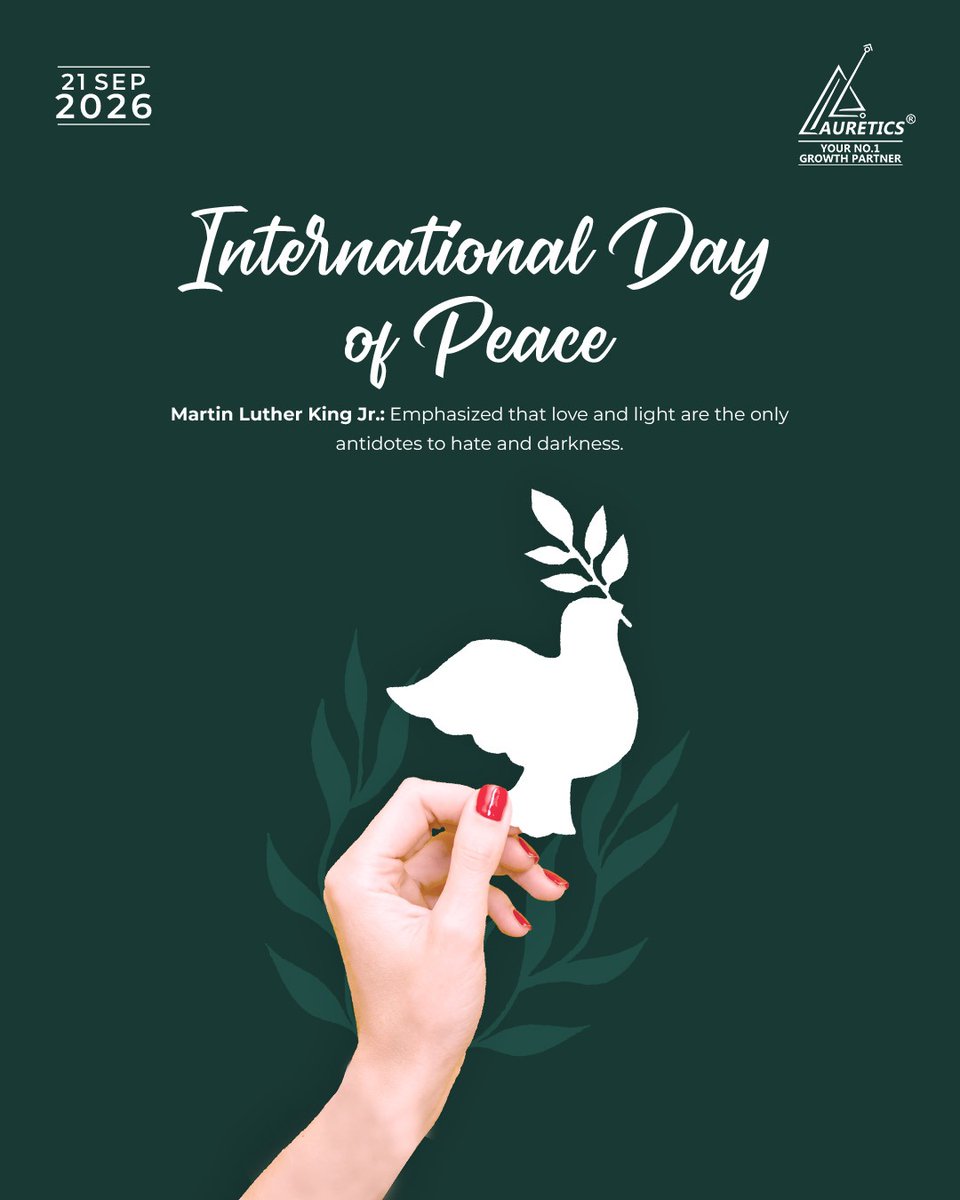 auretics's tweet photo. 🌿 International Day of Peace 🕊️

Peace begins with kindness, understanding, and respect for one another. Let’s join hands to build a world filled with harmony, compassion, and hope.

✨ Choose Peace. Spread Love. Inspire Change.

#InternationalDayOfPeace #PeaceDay #PeaceForAll https://t.co/hbcvX9J7H5