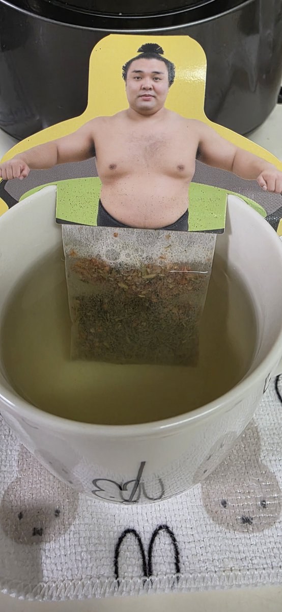 k_etsu0112's tweet photo. お昼のお茶で主人は先日友人からいただいたお土産、お相撲さんのお茶を
私は1月のJXの時に購入した紅茶です。🤭
#霧島
#jaejoong
#juns
#jx https://t.co/FgRqqpMbrI