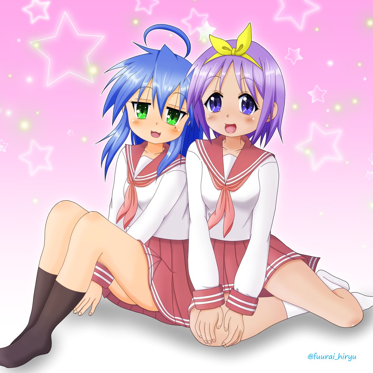 fuurai_hiryu's tweet photo. 効果があるか分からないけどやってみるw
こなちゃん中心で描いてます。
#シルバーウィークはフォロワーさんが増えるらしい https://t.co/mwRXew6BKY