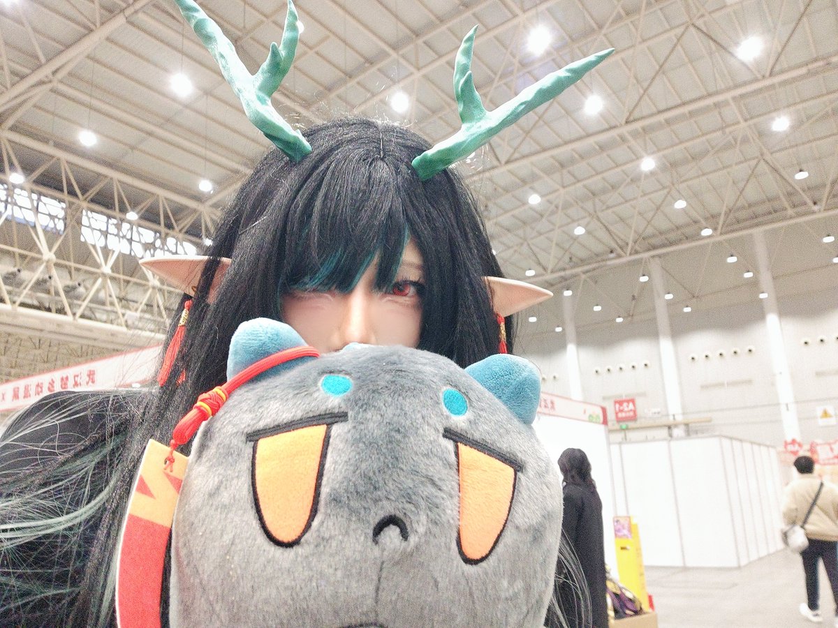 Horhaiya's tweet photo. 其实夕泡泡才是本体（bushi） #明日方舟ㅤ #arknights #夕  #cosplay #dusk #cos https://t.co/XXSFqNesS5