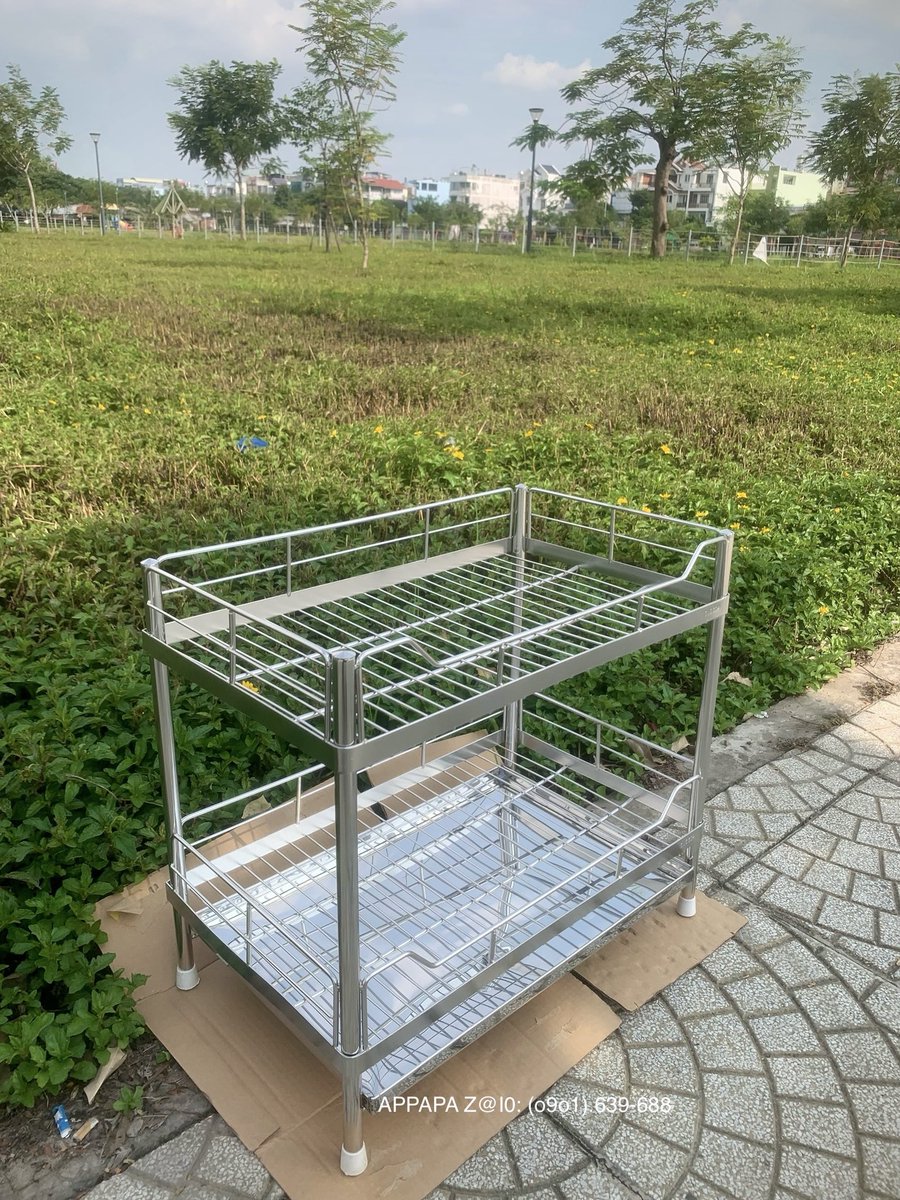 VnAppapa's tweet photo. Kệ inox 304 Đứng 2 tầng Có khay hứng nước Dài 50cm R30 C45cm Để ly chén bát đặt trên tủ bếp #appapa #keinox304 #khay #kely https://t.co/r3H6mqv56g
