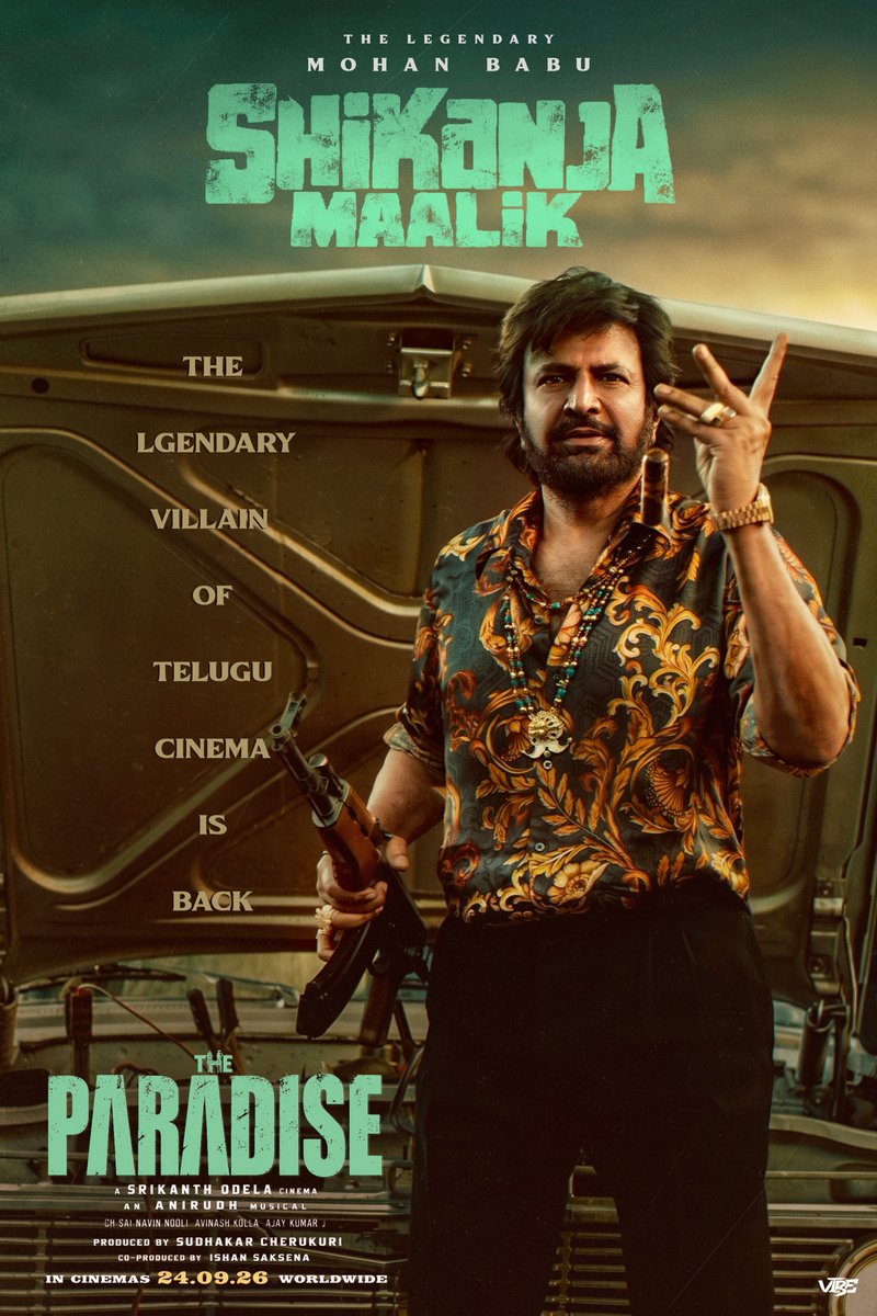 Kkdtalkies's tweet photo. ఈ లుక్ లో పాత మోహన్ బాబు మరల మన ముందుకు వచ్చినట్లు ఉంది 👍
@themohanbabu
#TheParadise https://t.co/cqUE1SVJWl