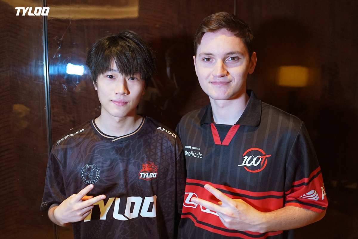 Tyloo_val's tweet photo. Great to see you guys @100T_VAL @Cryocells_ @bangzerra  
 Welcome to Shanghai😎 https://t.co/eJ0vrR3fRh
