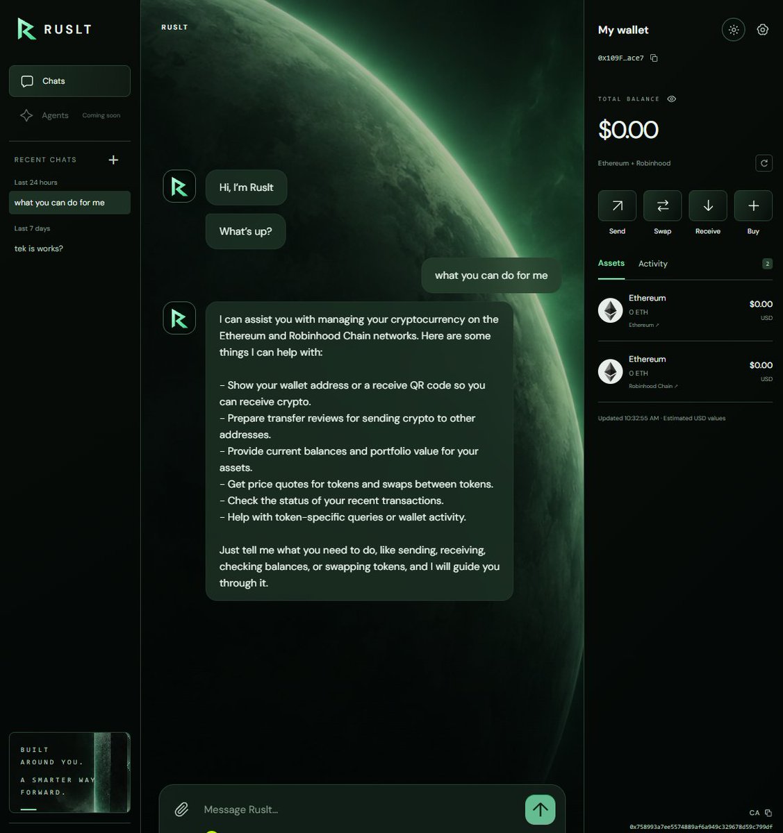 carlsmithdjta's tweet photo. 0x758993a7ee5574889af6a949c329678d59c799df  

web3 AI agent is works! ca posted and avaiable for ios and android, try:  https://t.co/VxE9NqwS8H dev still update and active since launch from 3d ago https://t.co/nTMNRinnGa