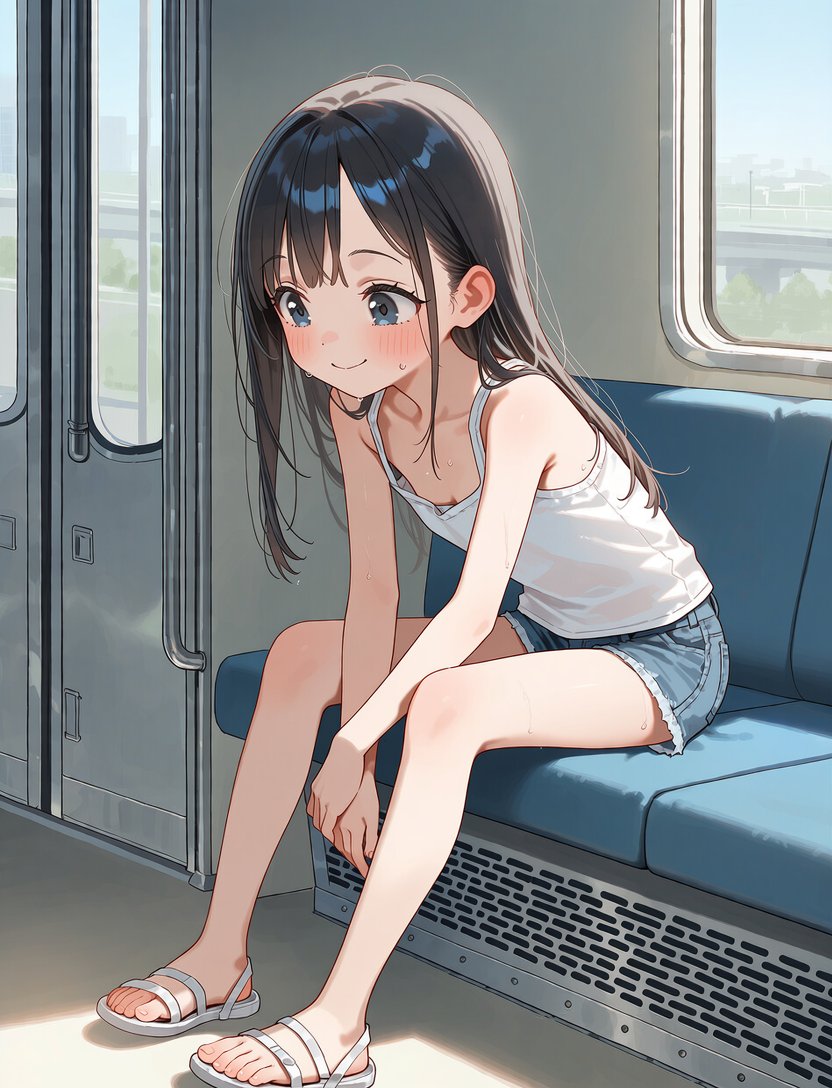 da2el2da's tweet photo. Qwen-Image-2.1 お試し
三面図用意すれば衣装替えが簡単に��きて便利
プロンプトは日本語で指定しました
---
<image1>の少女の服装を<image2>に変更。 ピンクのカーディガン、白いシャツ。襟はフリルとリボンが付いている。水色のフリル付きスカート。赤いランドセル。
--- https://t.co/h4Uvzq1YK0
