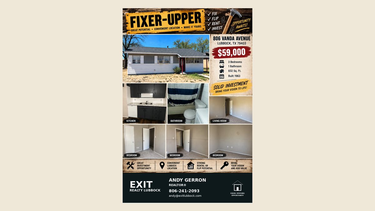 AndyGerron's tweet photo. #FixerUpper #BankOwned #SomeUpdates https://t.co/IoezNvfJPX