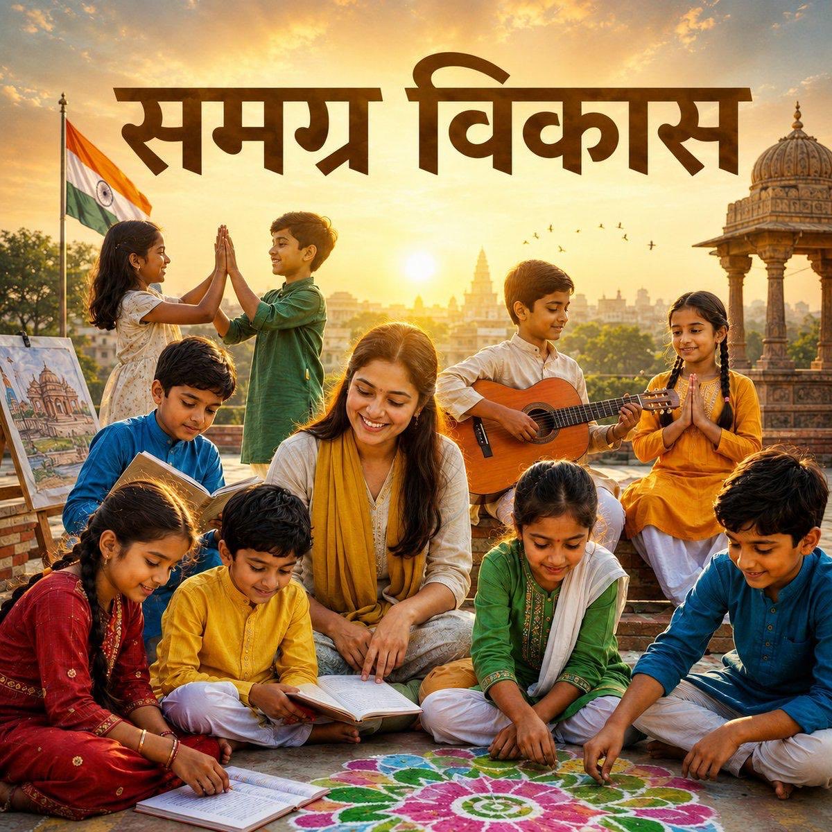 A_1Soni's tweet photo. @AmdAshram बच्चों को अपनी संस्कृति समझाने का अर्थ केवल परंपराएँ बताना नहीं, बल्कि उनके पीछे छिपे मूल्यों को समझाना भी है। सम्मान, सह-अस्तित्व, कर्तव्य और सेवा जैसे विचार जीवन को समृद्ध बनाते हैं। Sanskari Peedhi के लिए Bal Sanskar Kendra उपयोगी भूमिका निभा सकते हैं। #CharacterBuilding https://t.co/sqzGd7ocxm