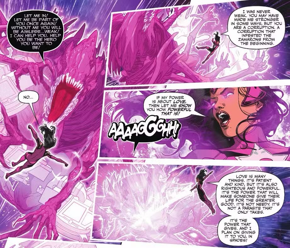 SkyknightLCG's tweet photo. Her love for Hal Jordan is so big it makes the predator jealous. Here she’s just Hal’s ex. https://t.co/6UP29yefbW