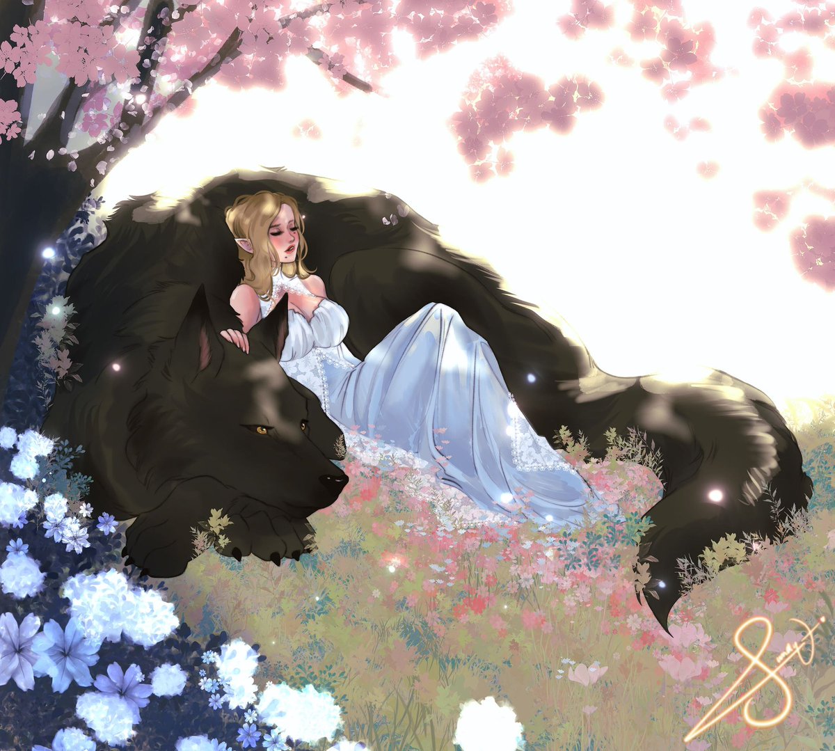 SundaysMermaid's tweet photo. A princess and her most loyal hound 🐺

My WoL and her Torgal https://t.co/KnWScf8Vhf