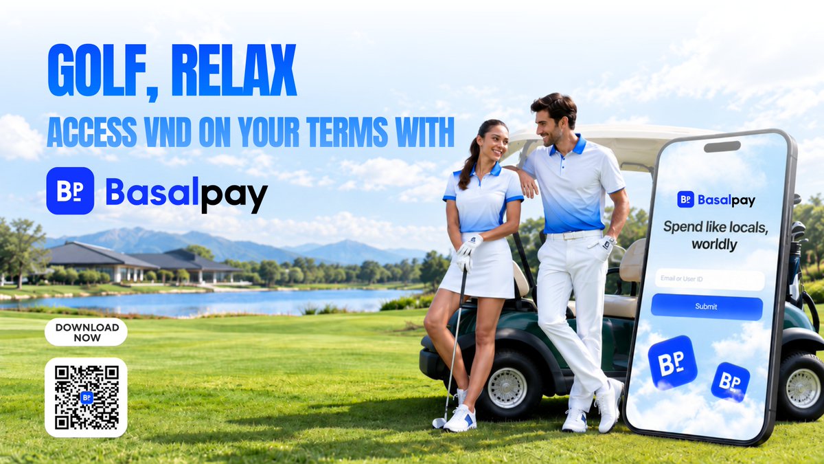 BasalPay_App's tweet photo. GOLF, RELAX AND ACCESS VND ON YOUR TERMS WITH @BasalPay_App
Basal Pay’s pilot is expanding to destinations associated with international golf and resort tourism.
#BasalPay #GolfTourism #ResortTravel #DaNang #HoiAn https://t.co/IuEbe5Pq9l
