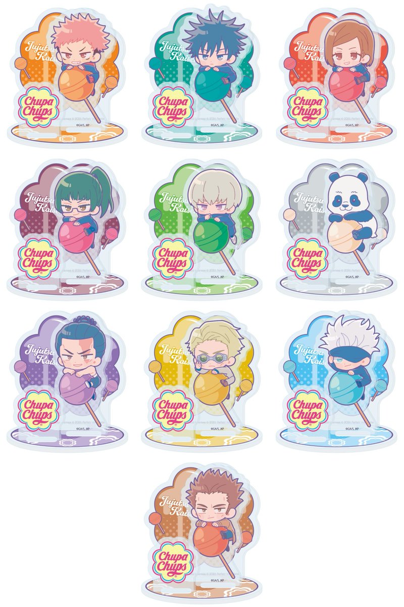 jyujyutu_001's tweet photo. 【グッズ情報】

『呪術廻戦』×チュッパチャプス コラボグッズがeeo Storeにて販売中！

ご購入はコチラ▼
https://t.co/fqgTB3tt4C https://t.co/TyS7Hzwpsp