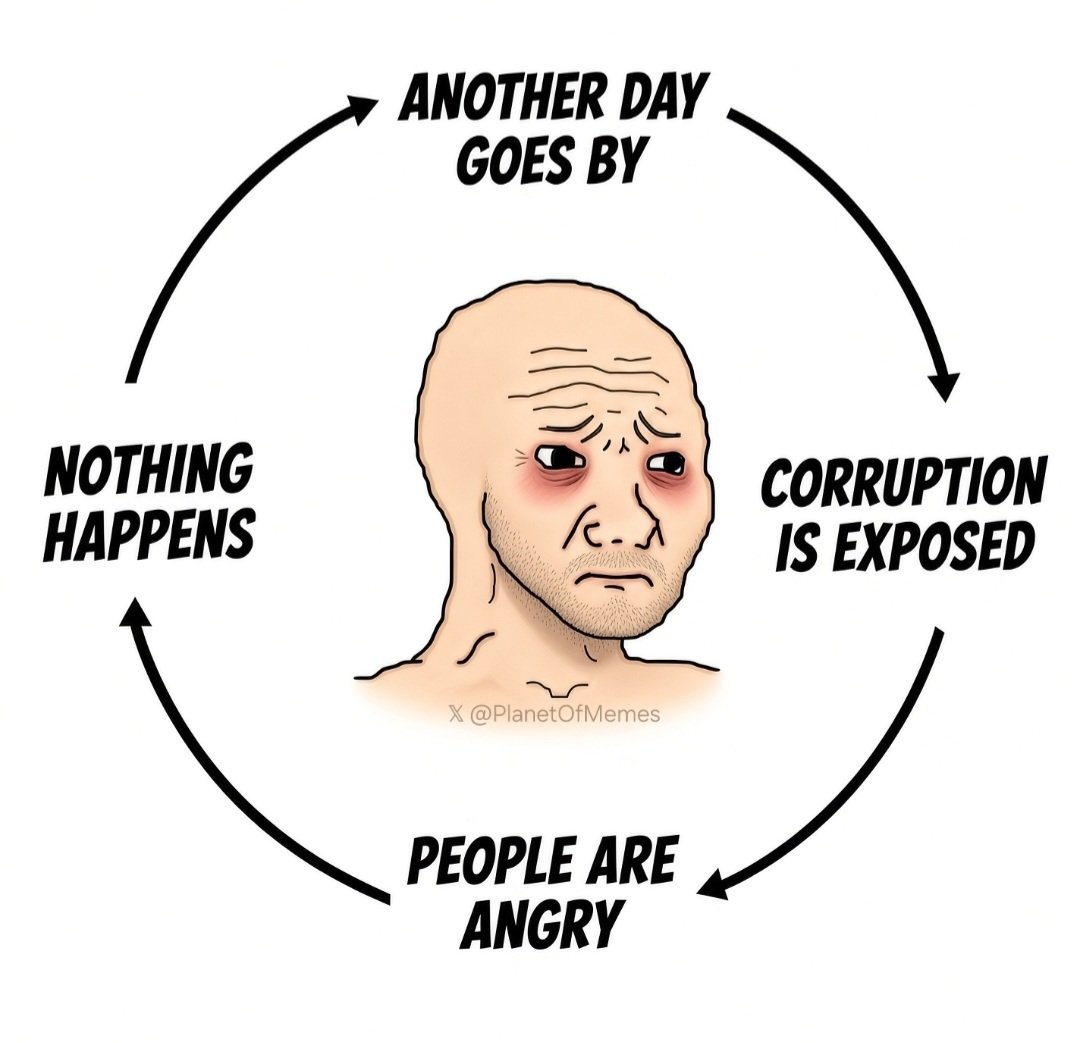 PlanetOfMemes's tweet photo. How do we stop this cycle of unchecked corruption? https://t.co/tGUOu1EgH4