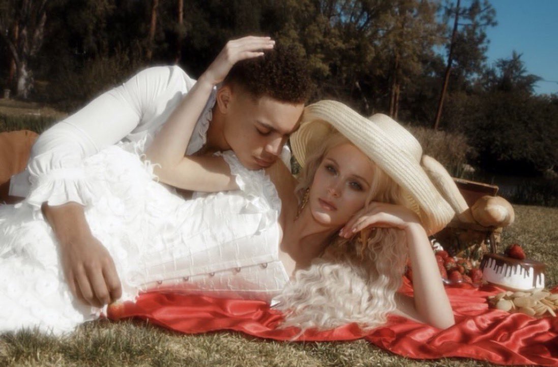 bleachedfrontal's tweet photo. Zara Larsson and her ex Brian for paper magazine (2019) https://t.co/K2KzDGM2VJ