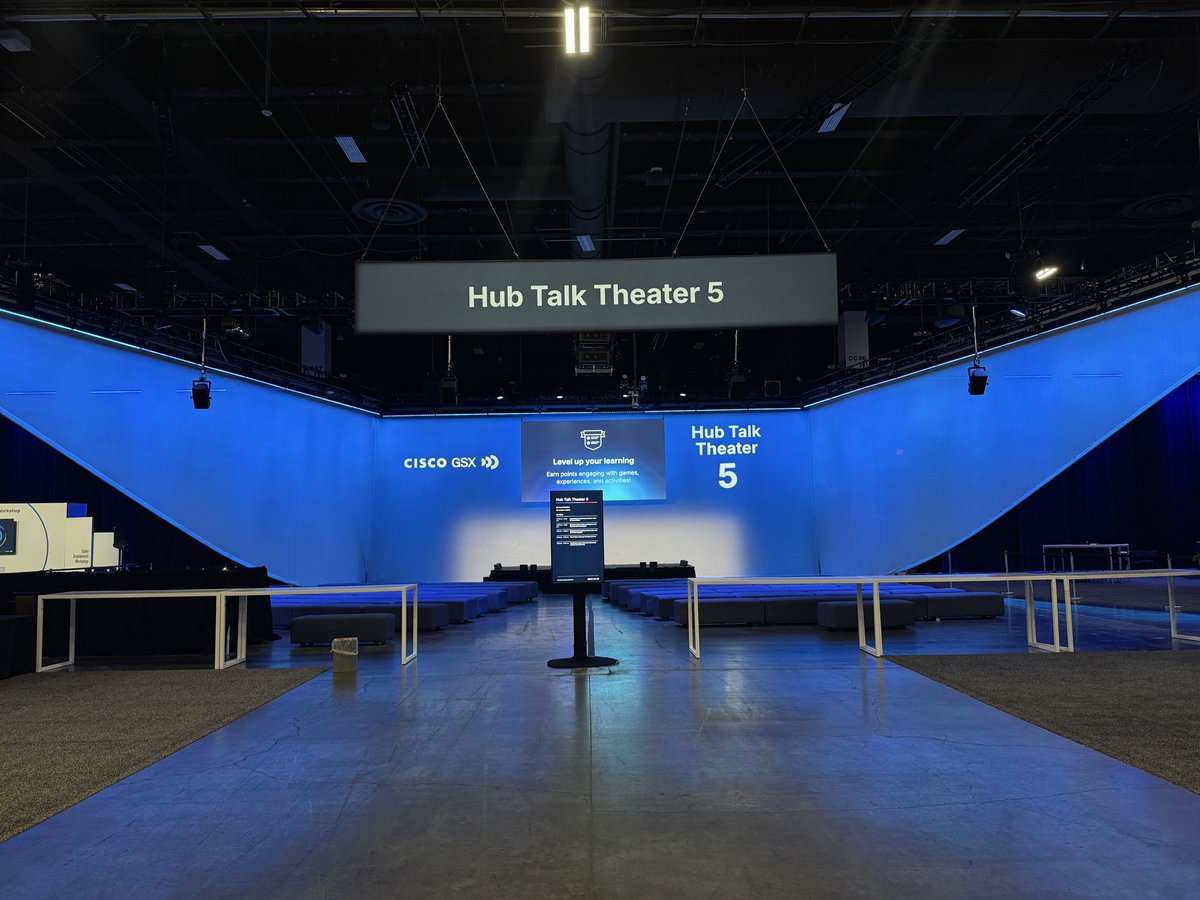 SineLanguage89's tweet photo. Systems Tech for 5 large theaters + silent disco @ Cisco GSX in Las Vegas. #LAcoustics #Kiva #x8 #Yamaha https://t.co/N5ZdweUyui