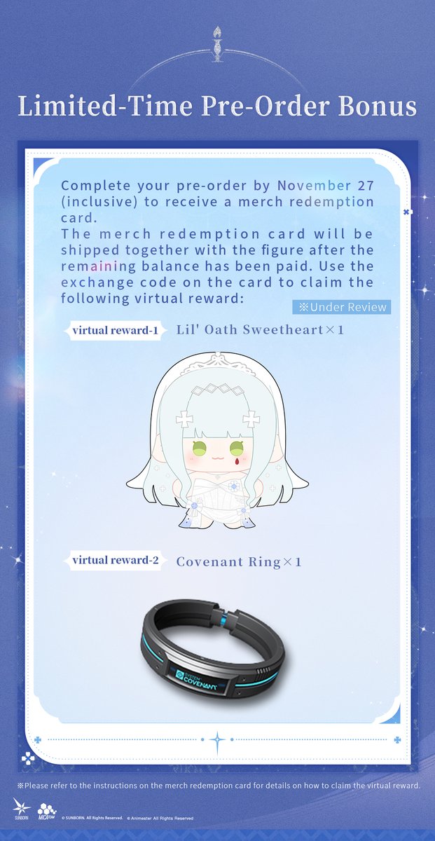 Animester3's tweet photo. ANIMESTER | Pre-orders Coming Soon!>>

GIRLS' FRONTLINE 2: EXILIUM 
@GFL2EXILIUM_EN 

「Klukai - Indigo Oath」1/7 Scale Figure

〓Limited-Time Pre-Order Bonus〓

Complete your pre-order by November 27 (inclusive) to receive a merch redemption card.
The merch redemption card will be shipped together with the figure after the remaining balance has been paid. Use the exchange code on the card to claim the following virtual reward:

▶[Covenant Ring×1] [Lil' Oath Sweetheart ×1]

*Please refer to the instructions on the merch redemption card for details on how to claim the virtual reward.

#GirlsFrontline2Exilium #gfl2exilium #Klukai