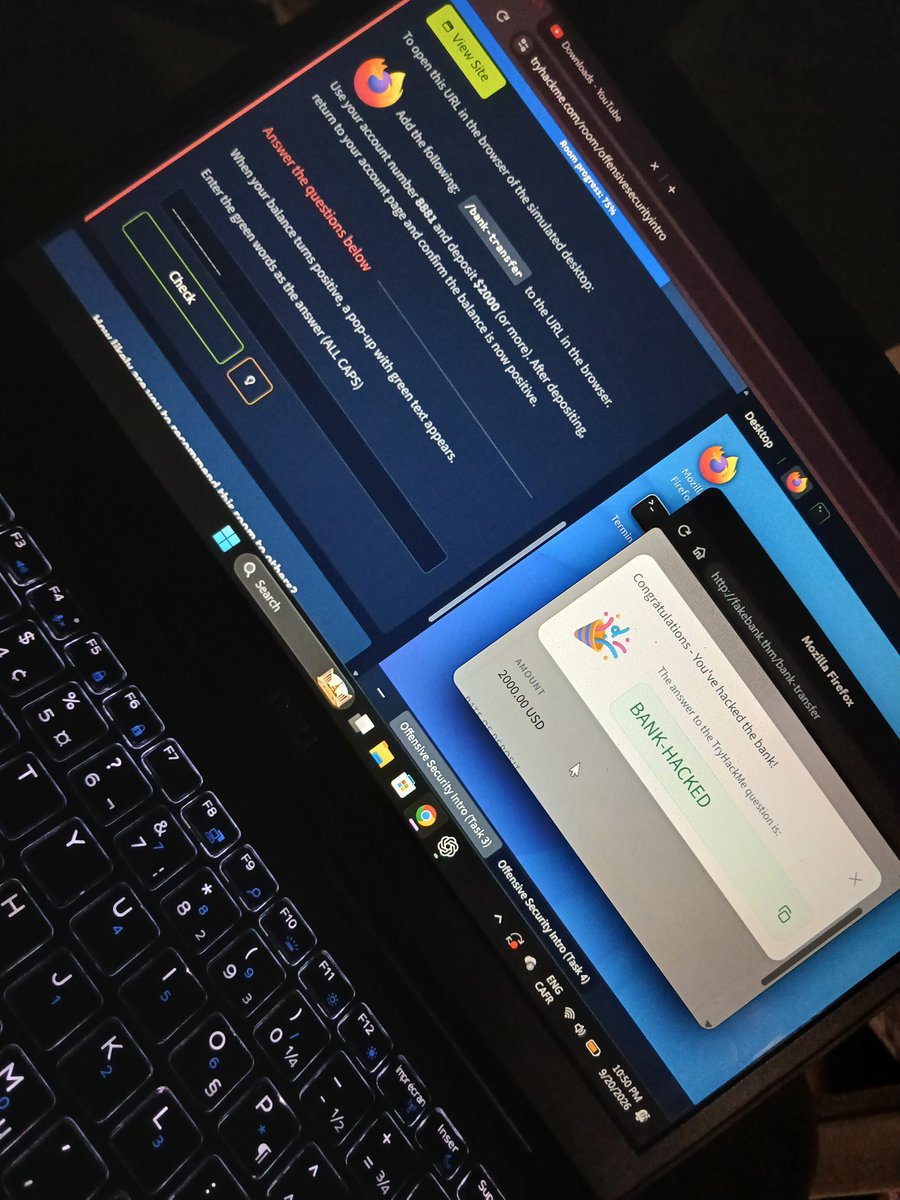 Bigtimz224's tweet photo. Another challenge conquered 
All thanks to God almighty 🙏
Cyber security expert in progress 😁 https://t.co/7DBIu7wP5U
