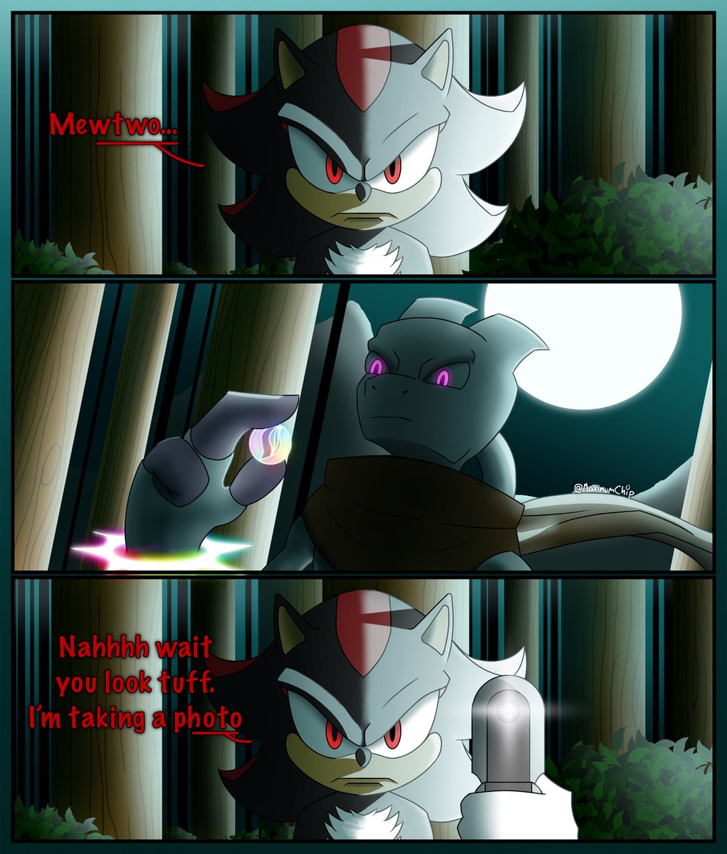 ChipMaximum's tweet photo. The true ending to Shadow vs Mewtwo trust me (1/2):

#DEATHBATTLE #SouljenX7 #SonicTheHedgehog #Pokémon https://t.co/lDKgyIhCSq