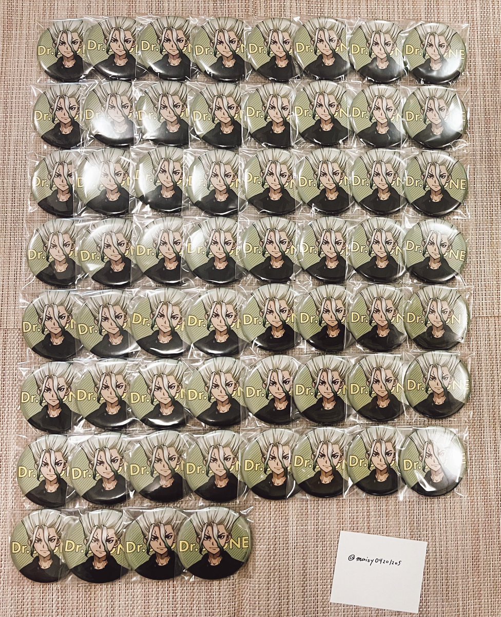 maisy09201205's tweet photo. Dr.STONE 京まふ 缶バッジ　theキャラ　交換　譲渡

譲　千空アップ52点、引き60点

求　定価＋送料、スタンリー、ゼノ

検索からでもお気軽にお声がけくださいませ🙇‍♀️ https://t.co/6uF93OQz78