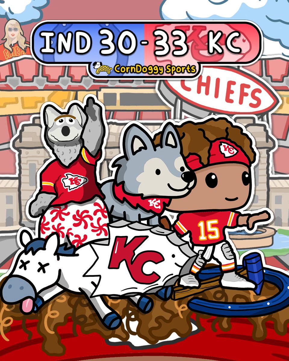 CornDoggyLOL's tweet photo. The Kansas City Chiefs Kick It Through For The Win In Overtime ! https://t.co/lWBGqyYIvH